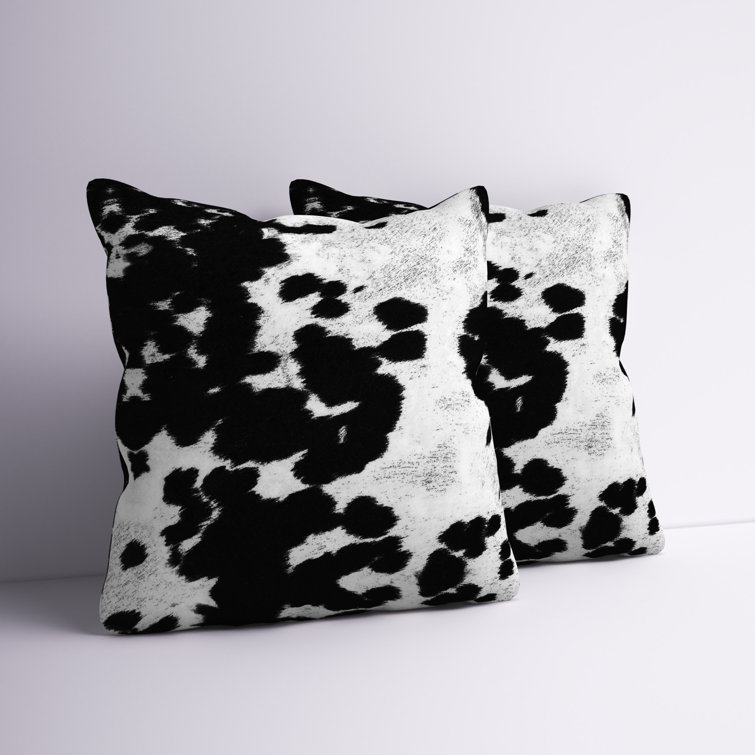 Cow print outlet pillows